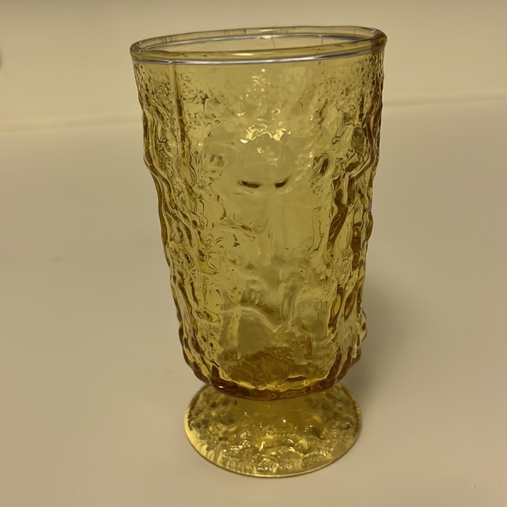 Vintage Anchor Hocking amber glasses, set of 5